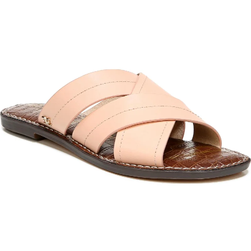 Sam Edelman Womens Gretch Leather Slip On Slide Sandals