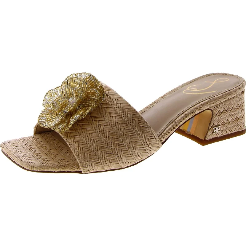 Sam Edelman Womens Winsley Slip-On Woven Slide Sandals