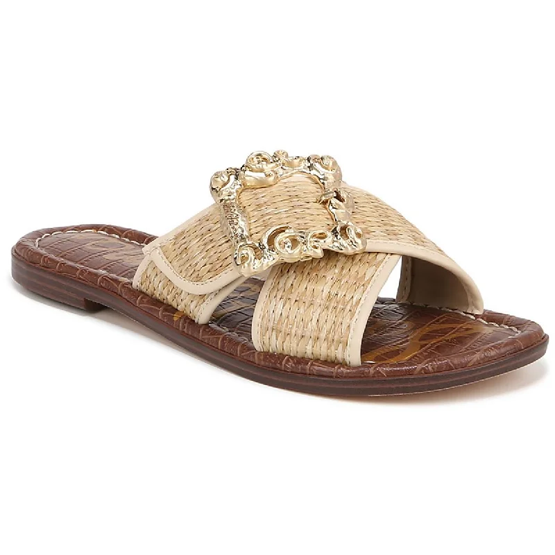 Sam Edelman Womens Woven Buckle Slide Sandals