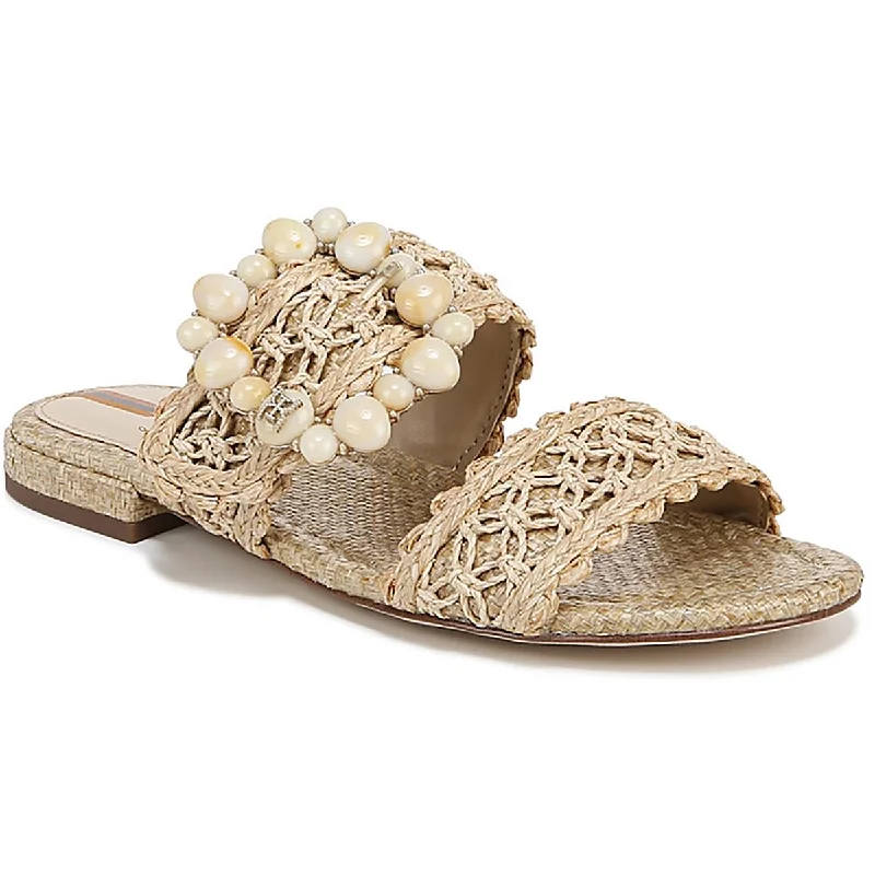 Sam Edelman Womens Woven Buckle Slide Sandals