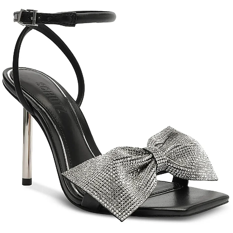 Schutz Womens MILA SANDAL Metallic Square toe Heels