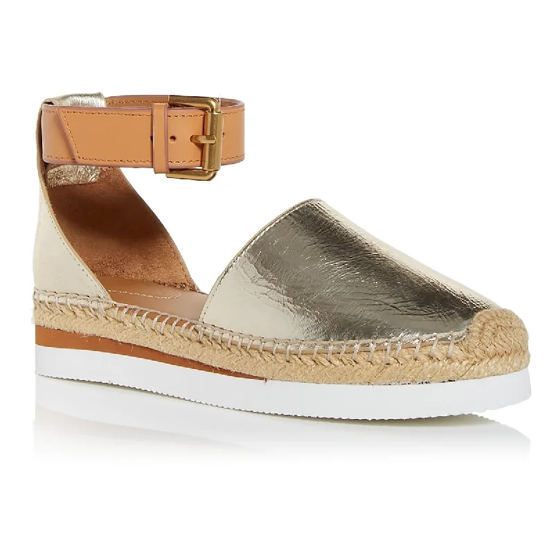 See by Chloe Womens Ankle Strap Flat Espadrilles