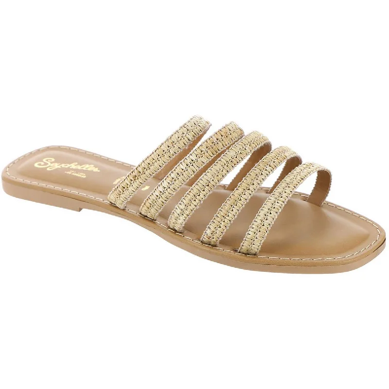 Seychelles Womens Topanga Leather Strappy Slide Sandals