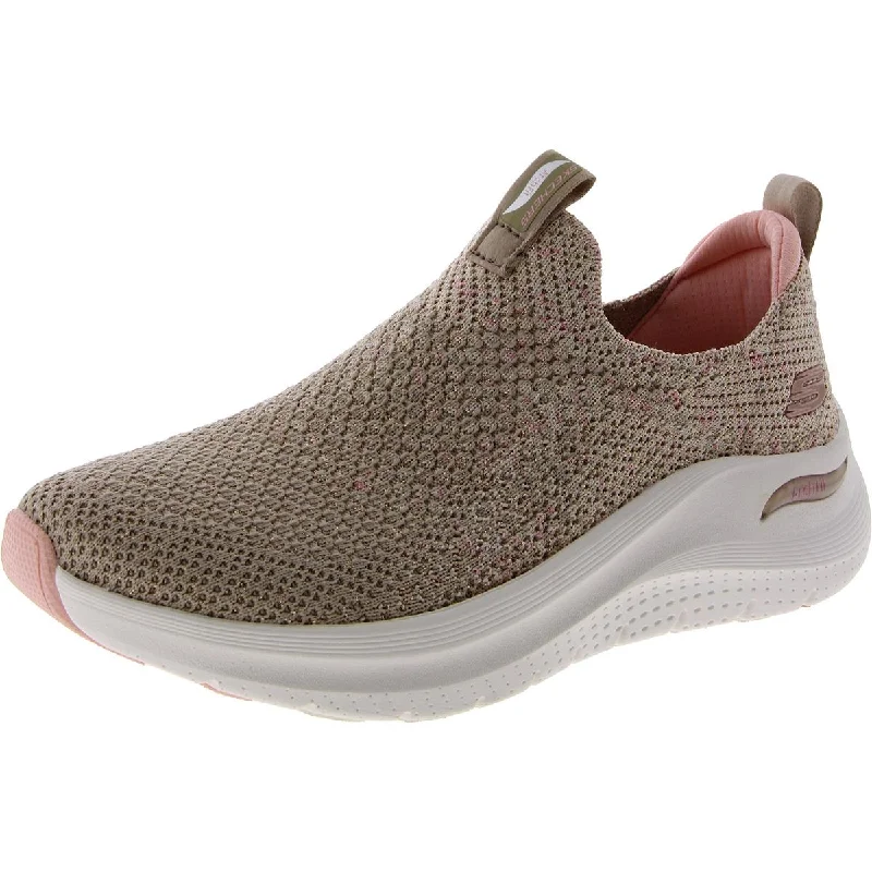 Skechers Womens Arch Fit 2.0-Sheer Shimmer Fitness Lifestyle Slip-On Sneakers