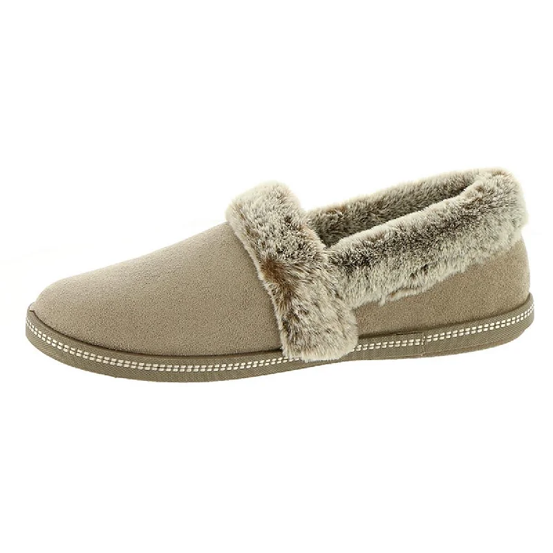 Skechers Womens Cozy Campfire-Team Toasty Faux Suede Slipper Shoes