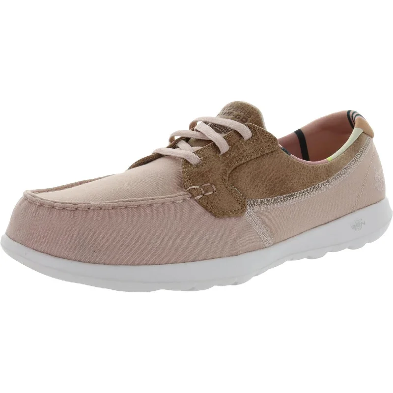 Skechers Womens Playa Vista Canvas Lightweight Boat Shoes