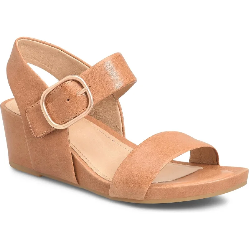 Sofft Womens Vaya  Leather Pebbled Wedge Sandals