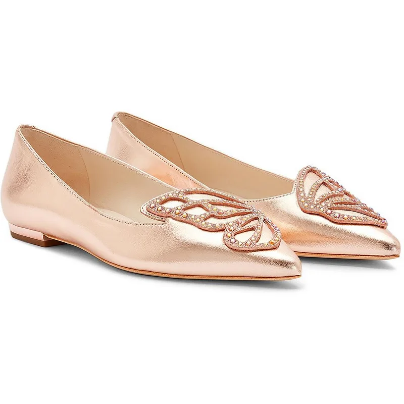 Sophia Webster Womens Butterfly  Slip On Leather Ballet Flats