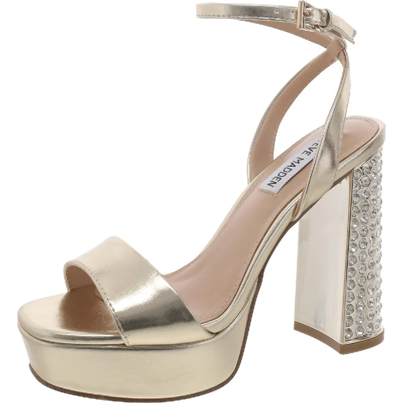 Steve Madden Womens Lasher Metallic Embellished Heels