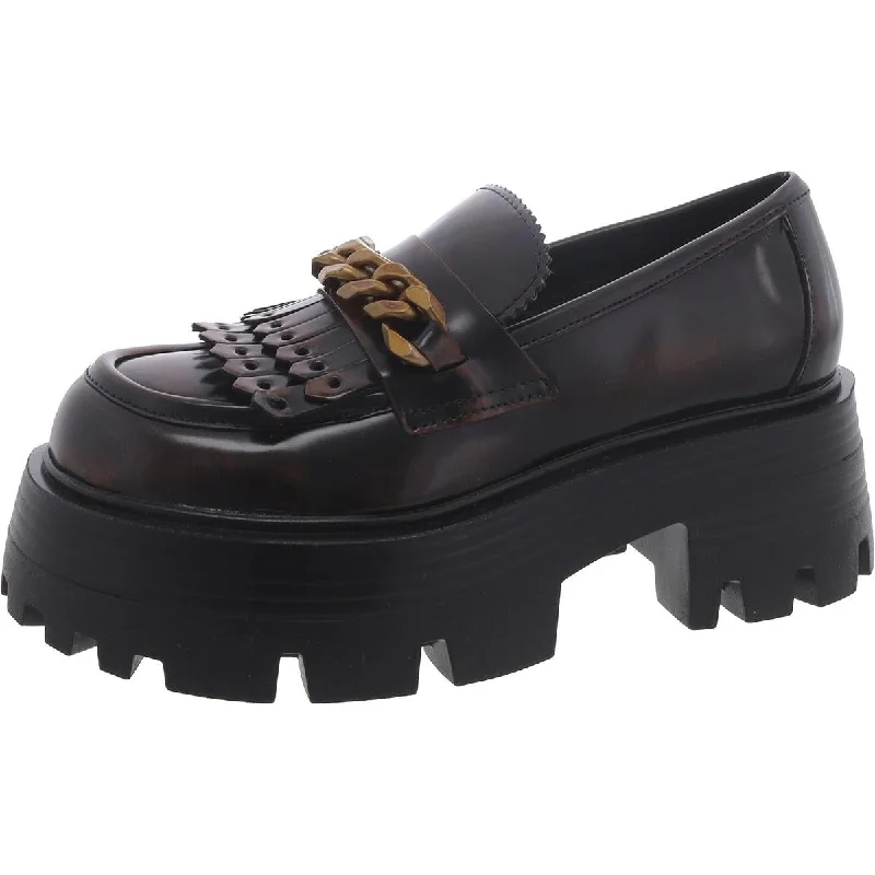 Steve Madden Womens Merits Faux Leather Loafers