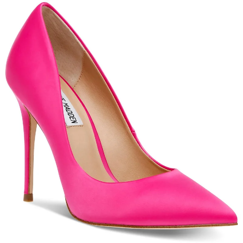 Steve Madden Womens Satin Pointed Toe Pumps