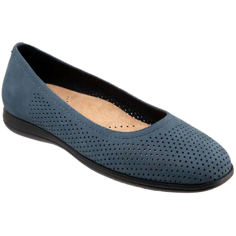 Trotters Womens Darcey Leather Slip On Flats