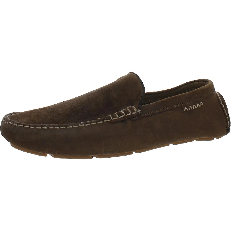 Vince Camuto Mens Suede Square Toe Driving Moccasins