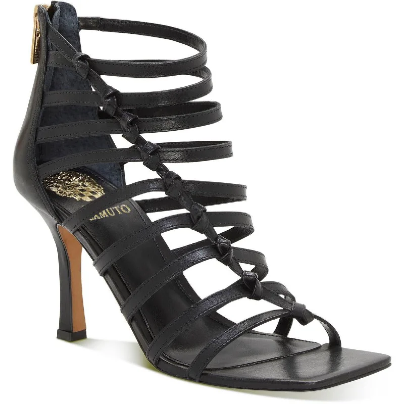 Vince Camuto Womens Belinna Leather Dressy Pumps Open - Lacing Derby Look  