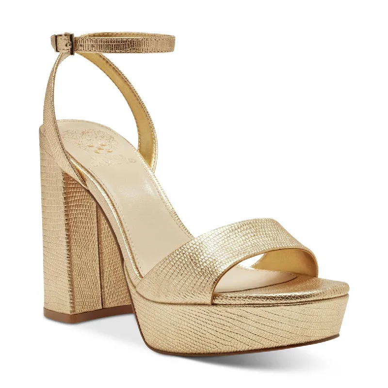 Vince Camuto Womens Pendry Leather Platform Sandals