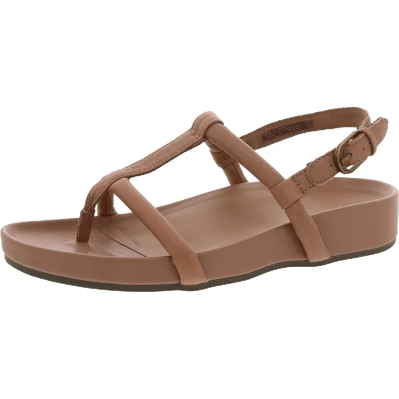 Vionic Womens Adley Leather Footbed Ankle Strap