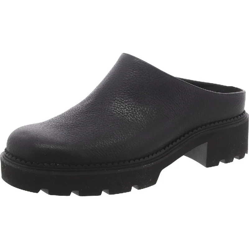 Vionic Womens Fairfax Leather Slip On Mules