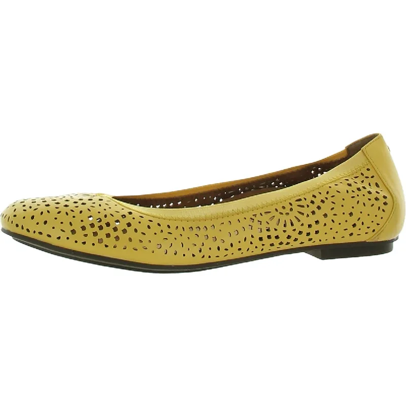 Vionic Womens Robyn Leather Slip On Ballet Flats