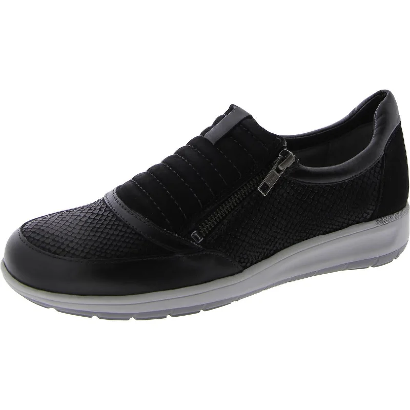 Walking Cradles Womens Orion Leather Padded Insole Slip-On Sneakers