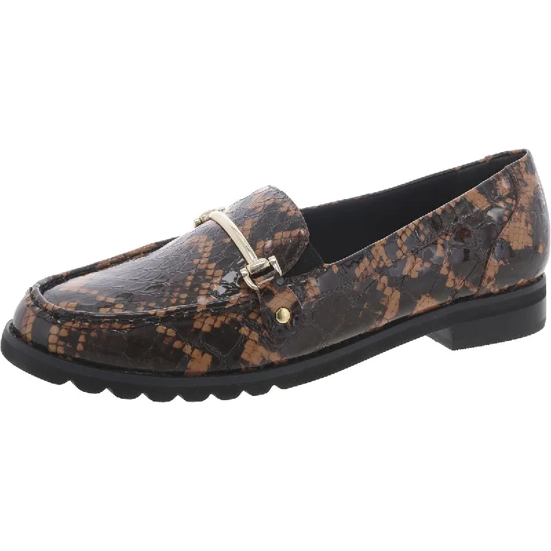 Walking Cradles Womens Patent Leather Embellished Loafers