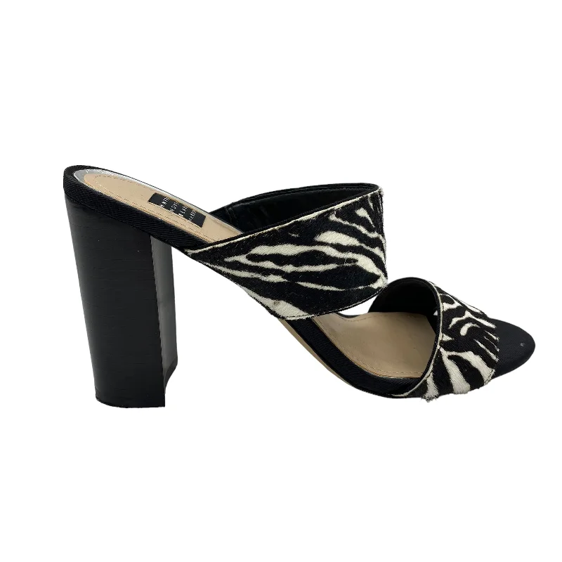 ANIMAL PRINT SANDALS HEELS BLOCK by WHITE HOUSE BLACK MARKET Size:8.5