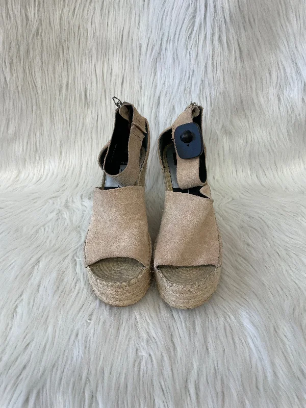 Beige Sandals Heels Wedge Dolce Vita, Size 10