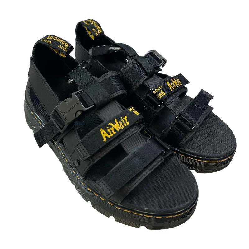 Black Sandals Designer Dr Martens, Size 11