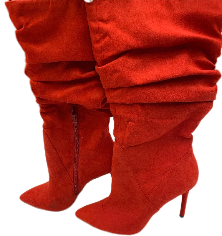 Boots Ankle Heels By Jessica Simpson In Red, Size: 8.5