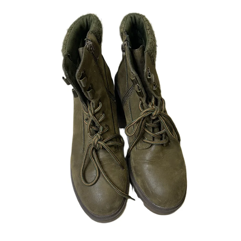 Boots Combat By Universal Thread In Green, Size: 9