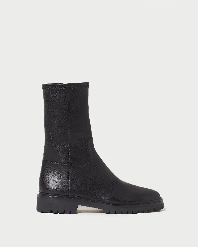 Danny Black Mid Lug Boot