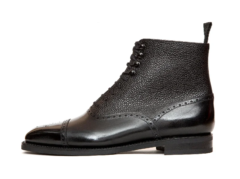 David - MTO - Black Calf / Black Country Calf - LPB Last - City Rubber Sole