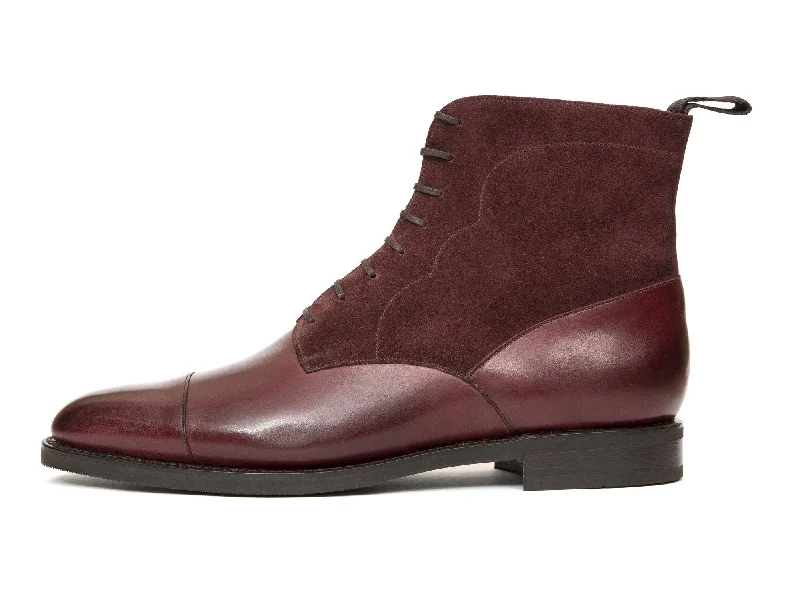 Delridge - MTO - Burgundy Calf / Burgundy Suede - TMG Last - Double City Rubber Sole