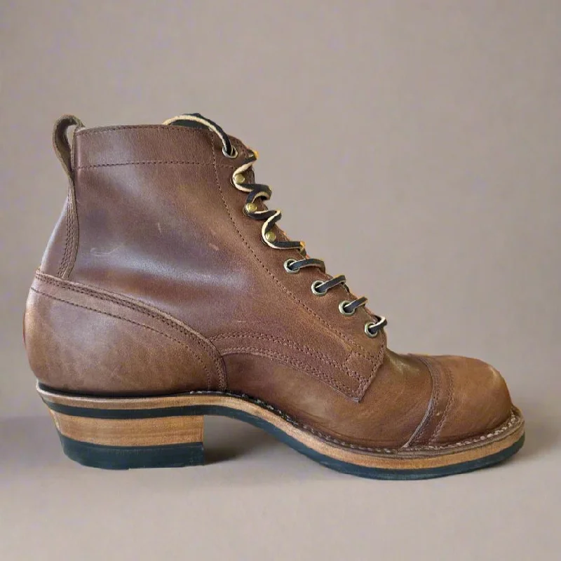 Drew's 6-Inch Contractor - English Tan Toe Cap - Size 10D