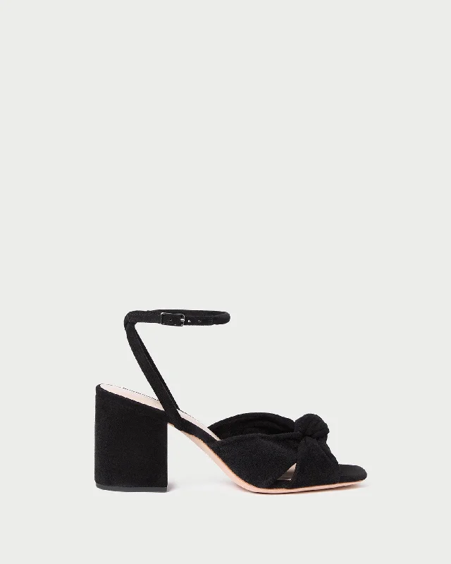 Fiamma Black Knot Heeled Sandal