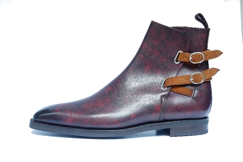 Genesee - MTO - Plum Marble Patina / Snuff Suede - LPB Last - Double City Rubber Sole