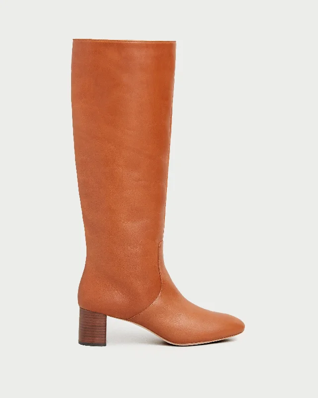 Gia Cognac Tall Boot