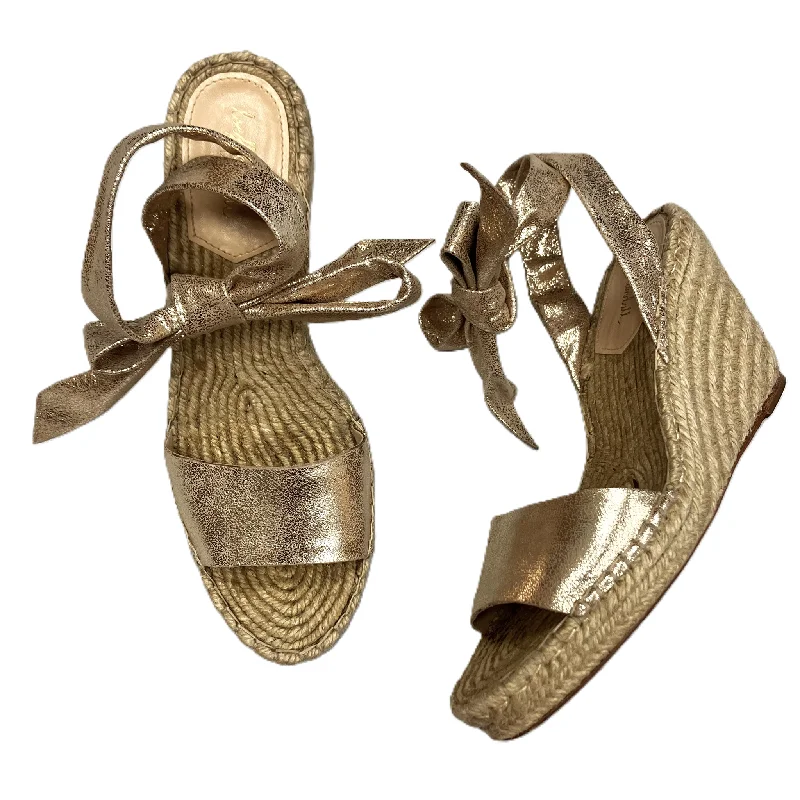 Gold Sandals Designer By Loeffler Randall, Size: 7.5