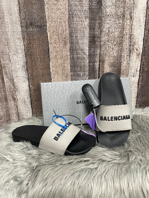 Grey Sandals Luxury Designer Balenciaga, Size 9.5