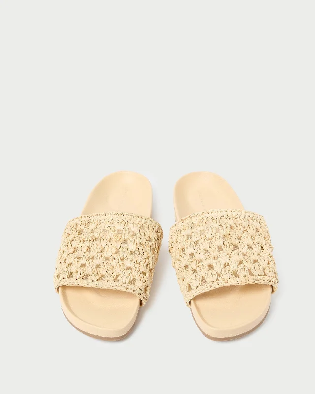 Henri Natural Crochet Leather Sandal