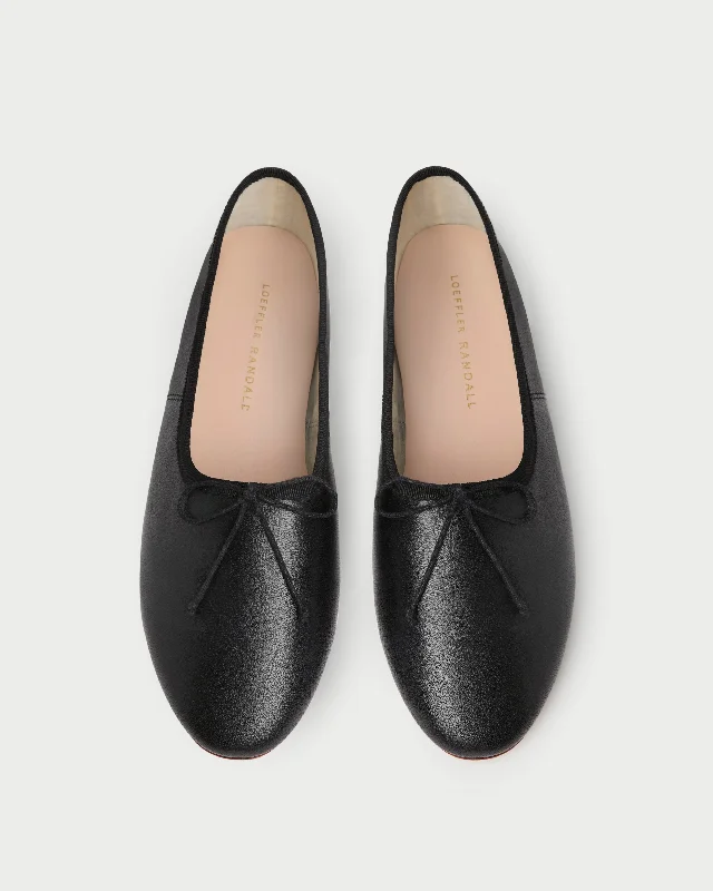 Landon Black Leather Ballet Flat