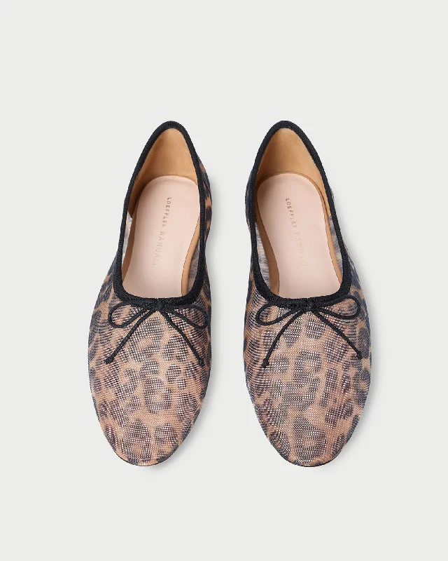 Landon Leopard Mesh Ballet Flat