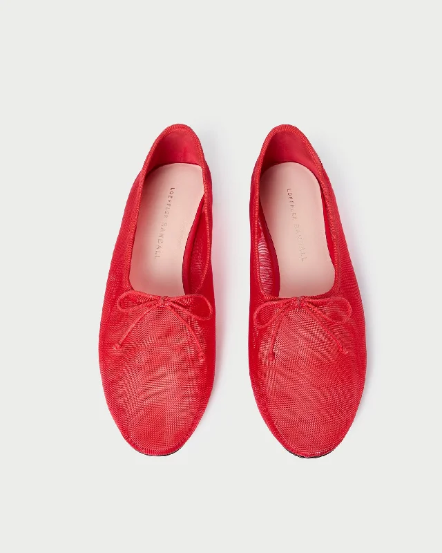 Landon Red Mesh Ballet Flat