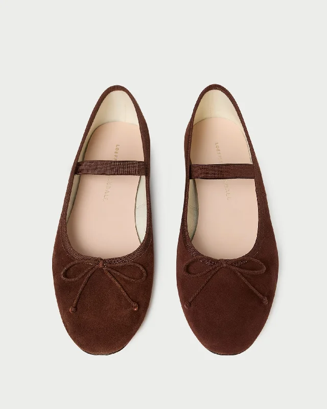 Leonie Espresso Suede Ballet Flat