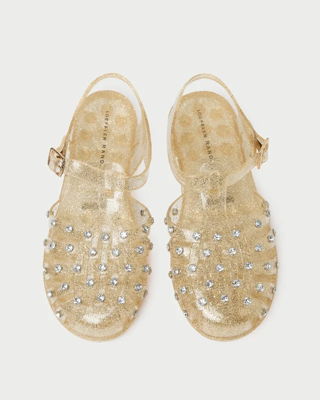 Rhys Champagne Glitter Jelly Sandal