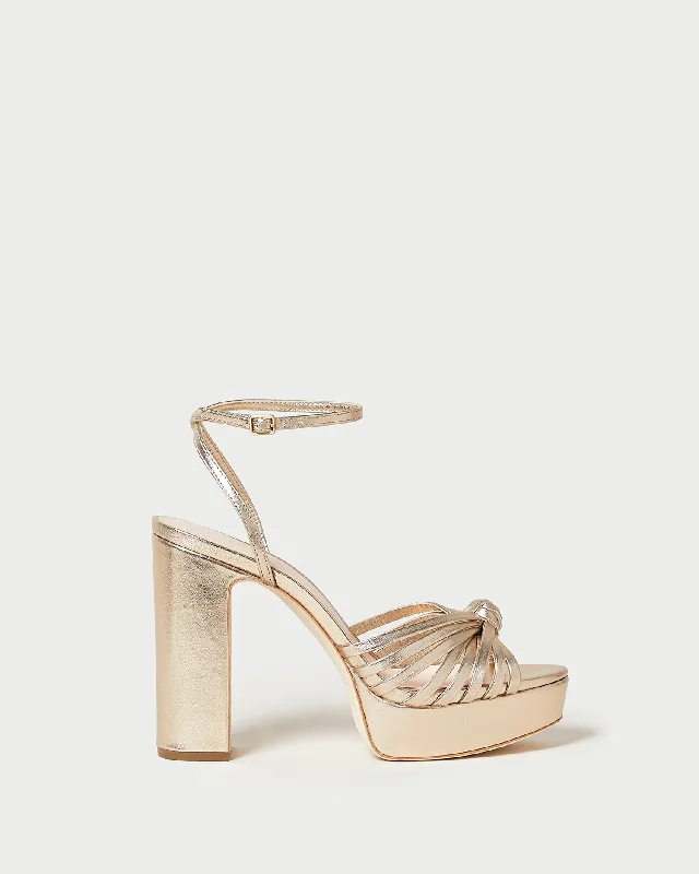 Rivka Champagne Knot Platform Sandal