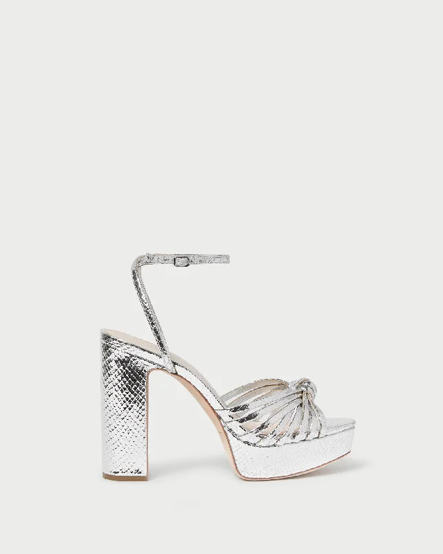 Rivka Silver Knot Platform Sandal