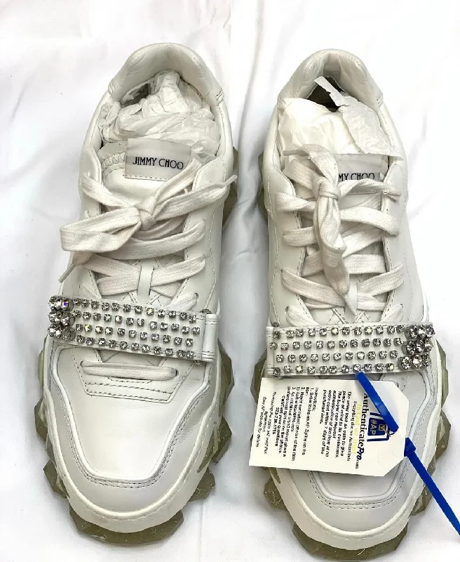 Shoes Sneakers By Jimmy Choo In White, Size: 11