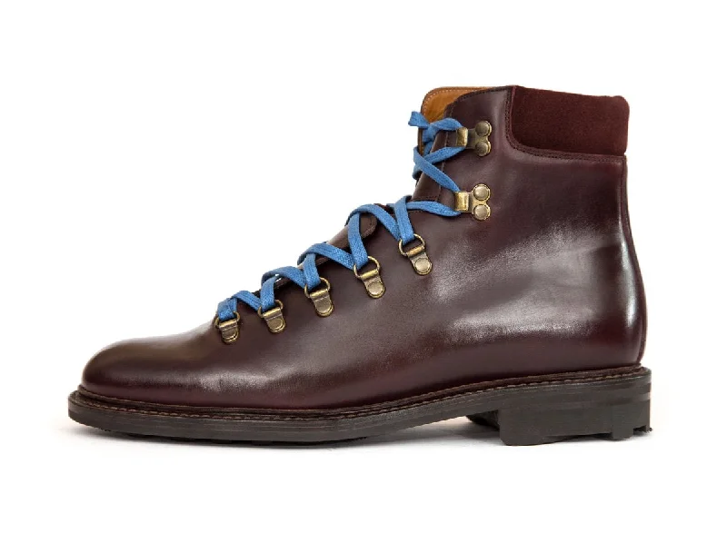 Snoqualmie - MTO - Sangria Calf / Burgundy Suede - NJF Last - Rugged Rubber Sole w/ Stormwelt