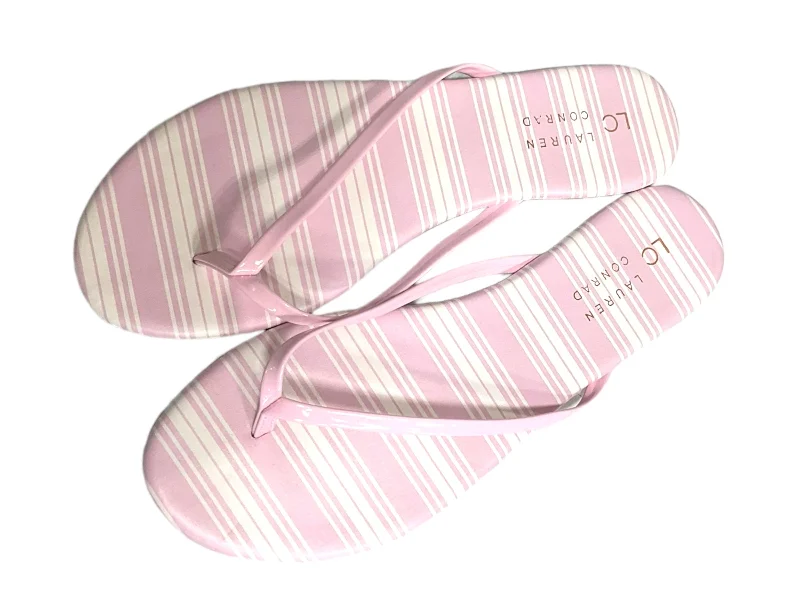 Striped Pattern Sandals Flip Flops Lc Lauren Conrad, Size 9