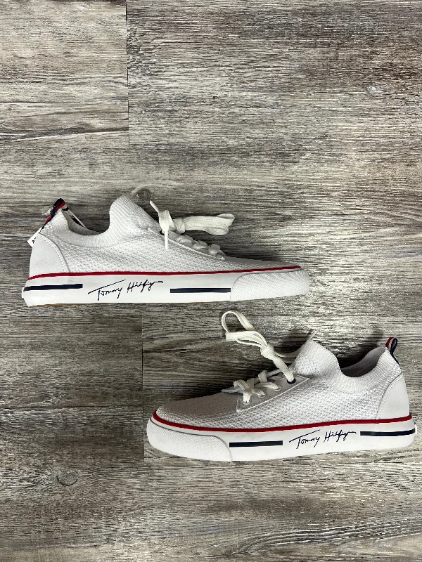 White Shoes Sneakers Tommy Hilfiger, Size 8.5